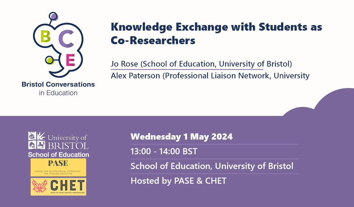 Poster for BCE - Knowledge Exchange with Students as Co-Researchers